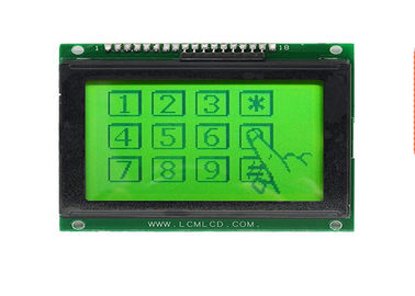18 pernos ángulo de visión gráfico de 128 x 64 del LCD del módulo de Stn del positivo 12864 TN de la pantalla