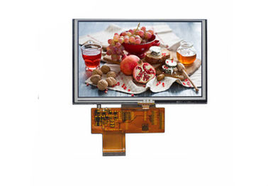 Pantalla táctil capacitiva de la resolución de la exhibición 800 x 480 de TFT Lcd de 5 pulgadas para el equipo industrial