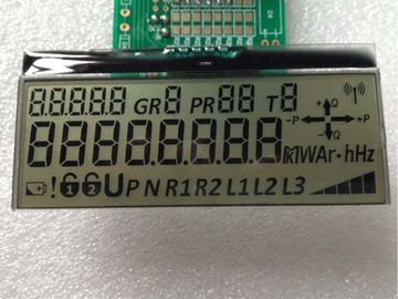 17 módulo de encargo del Lcd del segmento de los dígitos 7, metro serial de la energía del diente I2C de la exhibición del Pin de metal Transflective Lcd